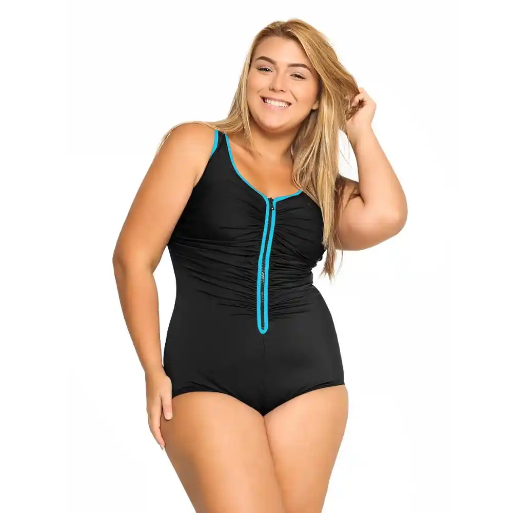womens zip front swimsuit