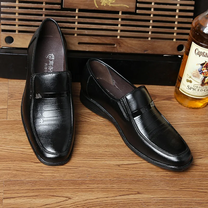 

2019 New Fashion Square Toe Dress Shoes Men Loafers Slip-On Leather Oxford Shoes for Men Formal Mariae Weddin Shoes