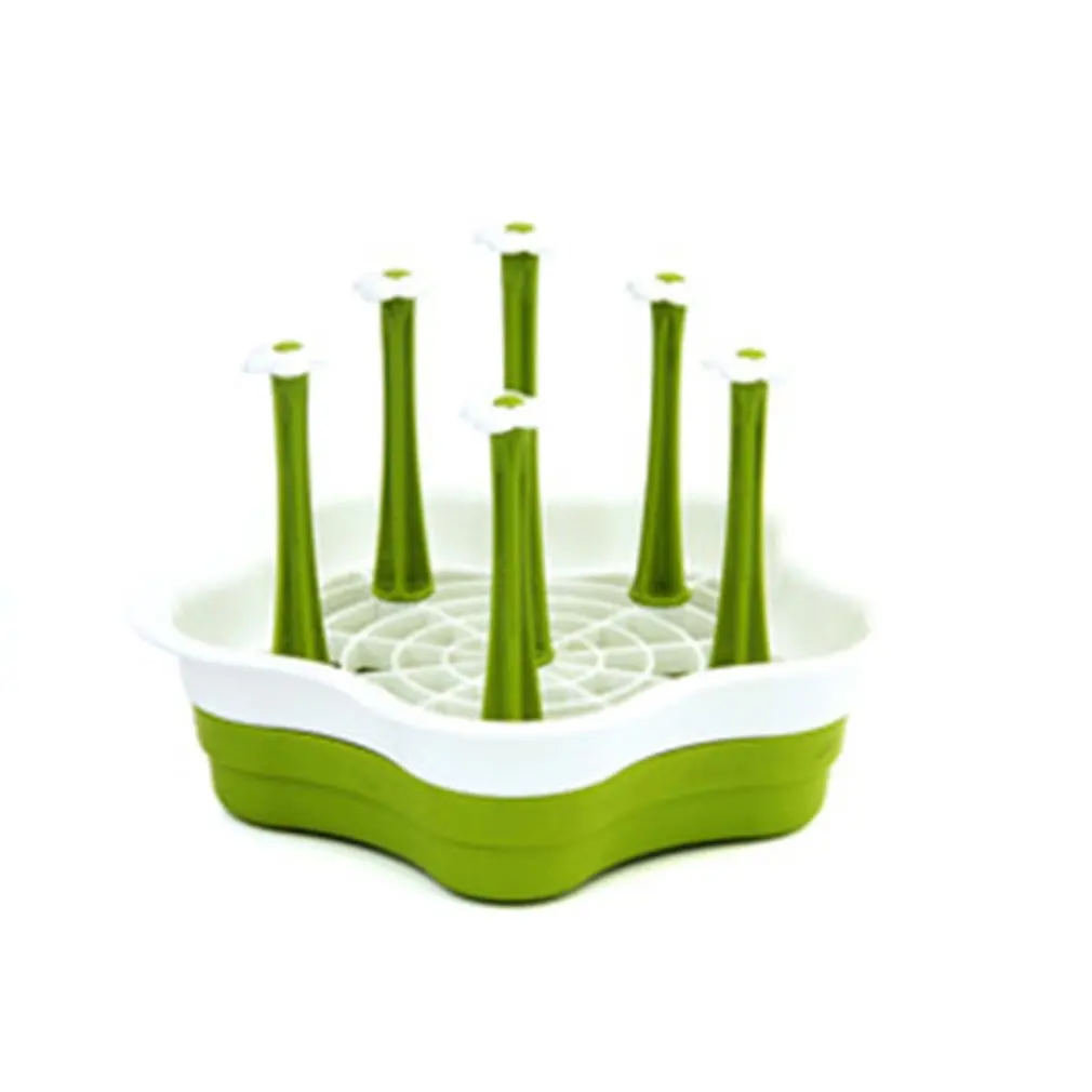 

Baby Bottle Drying Rack Kitchen Storage Plum-Shaped Plastic Cup Holder Bottle Rack Drain Water Control Bracket Drainboard