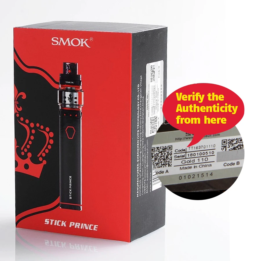 Vape SMOK Stick Prince Kit 3000 мАч батарея с TFV12 Prince Tank электронная сигарета M4 электронная сигарета электронная ручка