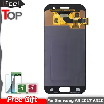 

100% Tested Working LCD Display Touch Screen Digitizer Repair For Samsung Galaxy A3 A320 2017 A320F Super AMOLED Display