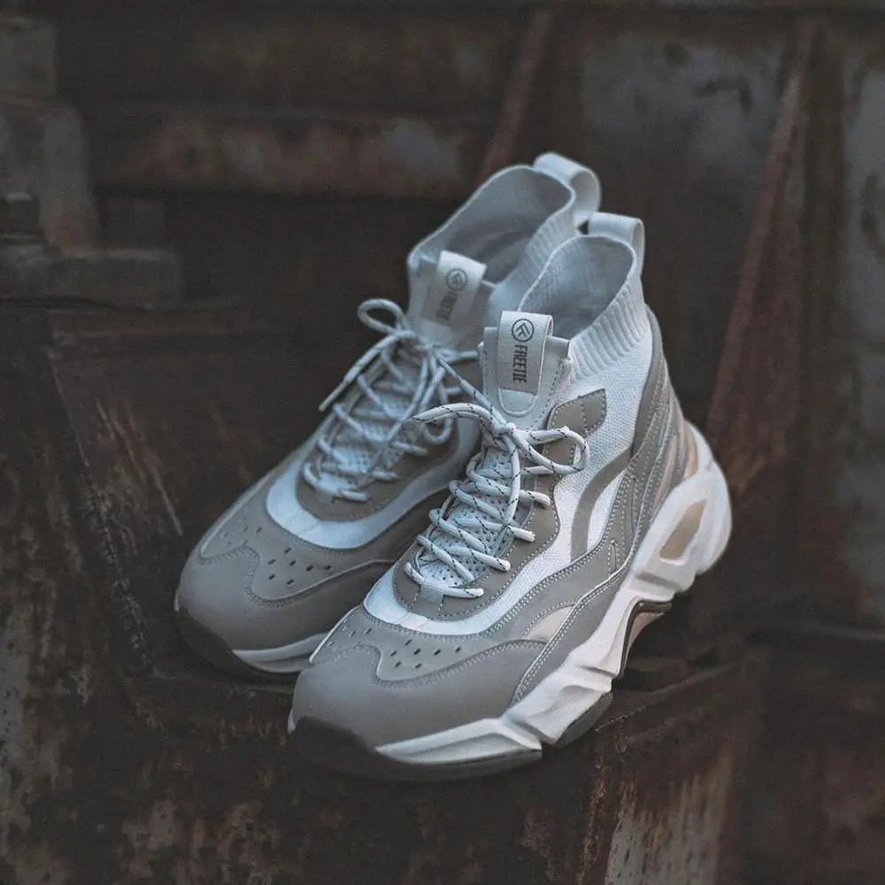  Original Xiaomi FREETIE Fashion Men Women Shoes Flying Woven Leather Stitching Upper Breathable Soc