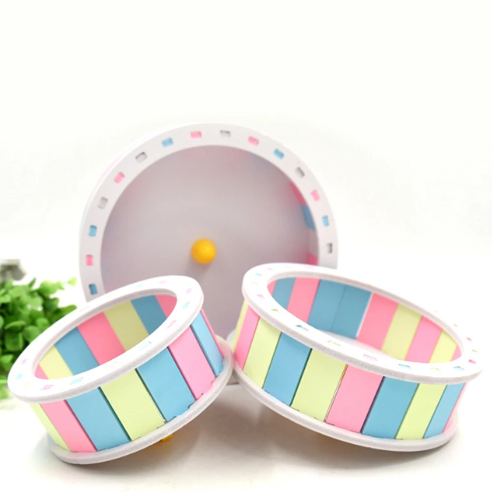 Pet Hamster Guinea Pig Running Wheel Cute Silent Roller Sports Round Wheel Hamster Cage Accessories Exercise Wheel for Pet Toy