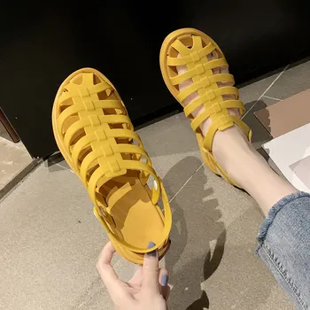 

Women Flat Sandals Summer Fashion Casual Women's Slippers PU Button Non Slip Woman Beach Shoes Ladies Two Wear Comfort Female