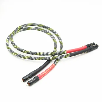 

Wisdom Net RCA Interconnect Cable Hi-end 2RCA Male To Male Audio Cable With WBT-0144 RCA Plug Connector DH