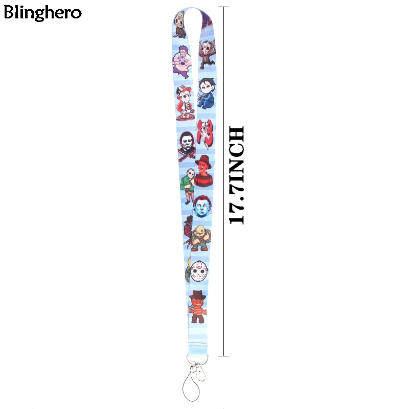 Blinghero Friday 13th Lanyards Killer Print Phone Neck Strap Cool ID бейдж держатели брелки ключи аксессуары подарок BH0381