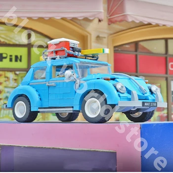 

Mini Volkswagently Beetled city Creator car model building block compatible 10252 Advanced model toy