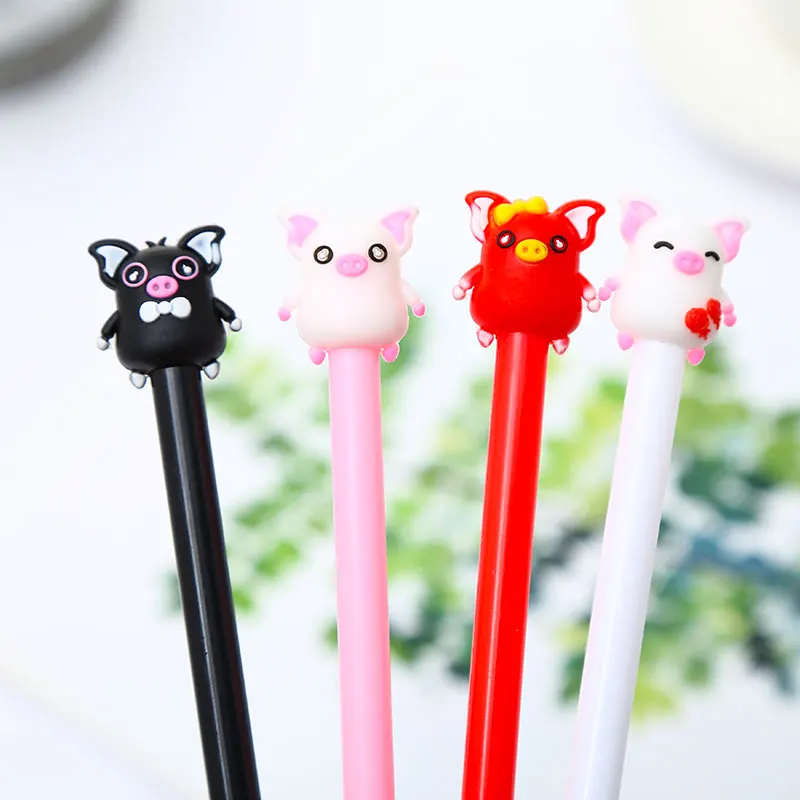 Dog random 1pc Корейская кавайная гелевая ручка в виде фламинго Единорог пчела кошка лапа КИТ растительный милый Kawai канцелярские принадлежности школьная вещь материал комплект аксессуар Bts - Цвет: Dog random 1pc