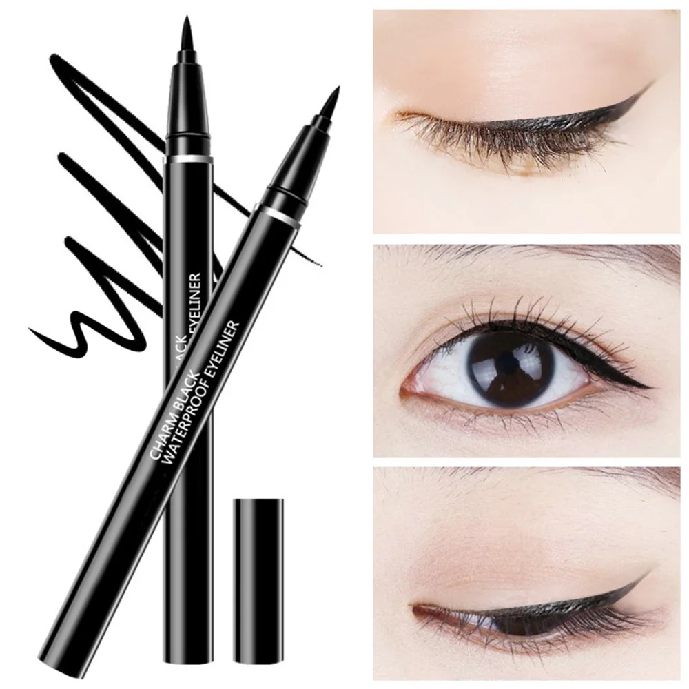 Waterproof Liquid Eyeliner Make Up Beauty Cosmetics Sweatproof Eye Liner Pen Pencil with Steel Ball