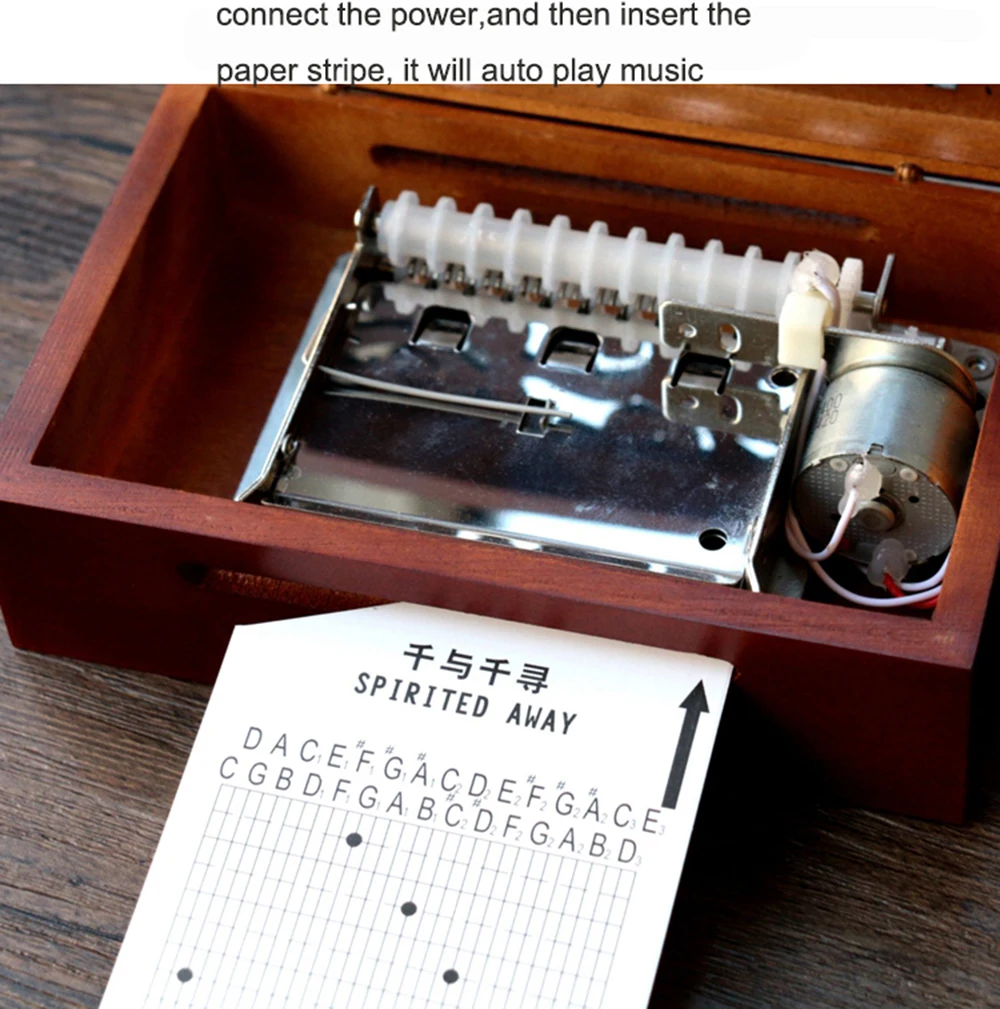 Kit Carillon A Manovola Fai-da-te 30 Note Con Perforatrice E Nastri – Crea La Tua Musica