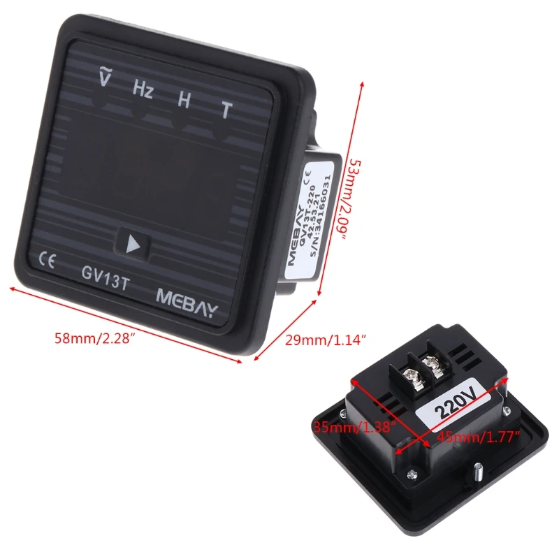 

GV13T AC220V Generator Digital Voltmeter Frequency Hour Test Panel Meter