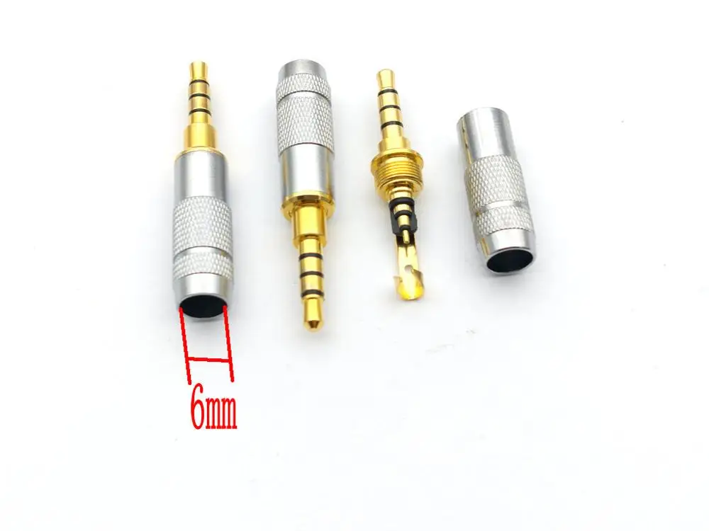 100 шт. 4 полюсные штекеры для наушников 3 5 мм|connector 3.5mm|connectors goldconnector 5mm |