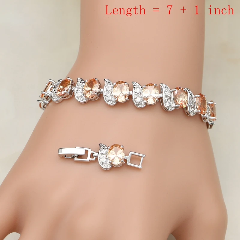 4 шт. комплект из колье серёг и кольца серебра 925 пробы|jewelry sets for women|silver jewelry setjewelry |