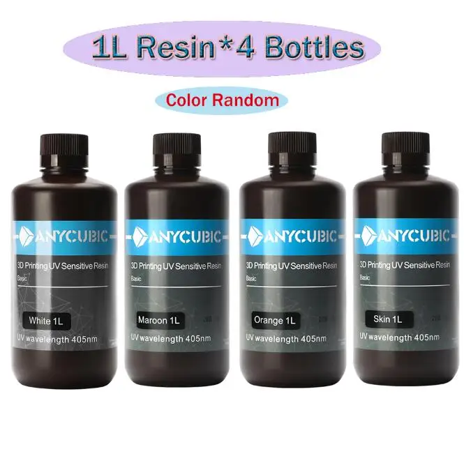 4L Resin ANYCUBIC 405nm УФ Смола lcd чувствительная к ультрафиолету Смола 1Л/500 мл жидкая 3D печать материалы для фотонов 3d принтер - Цвет: 4L Resin