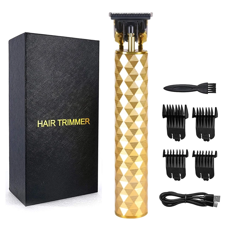 

Professional Electric Hair Clippers Men T-Blade Carving Metal Trimmer Barber Grooming Kit Rechargeable Haircut Machine