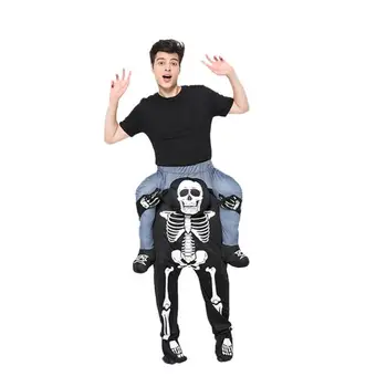 

Halloween Masquerade Carnival Purim Masked Ball Rave Party Skeleton Killer Cosplay Horror Skeleton Cosplay Costume