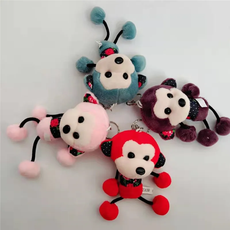 Cute Hanging Leg Monkey Plush Pendant Animal Stuffed Toys New Year Gift Hot Sale New 1PCS 12cm HANDANWEIRAN sanrio keychain hello kitty 12cm kawaii pendant plush toys cute stuffed cartoon cinnamoroll kuromi milk tea cup gifts melody