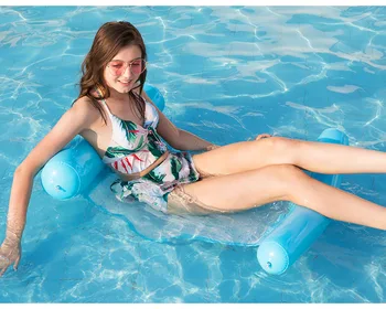 

Quality PVC Water Floating Bed Solid Color Inflatable Deck Chair Swimming Lounge Mattress Floating Row Hammock Pool Beach