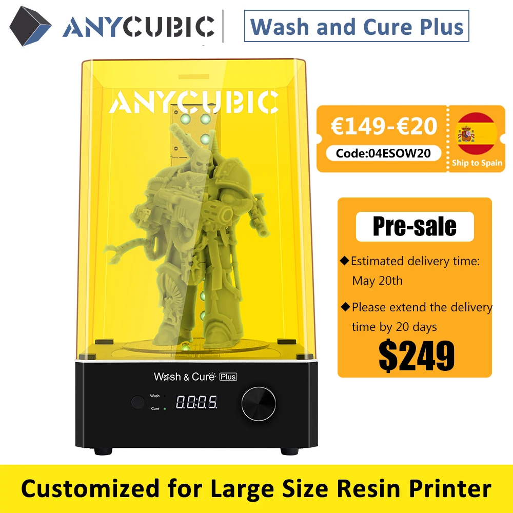 ANYCUBIC-modelo de lavado y curado 2 en 1, preventa, para impresora 3D Photon Mono X Mars Pro LCD SLA