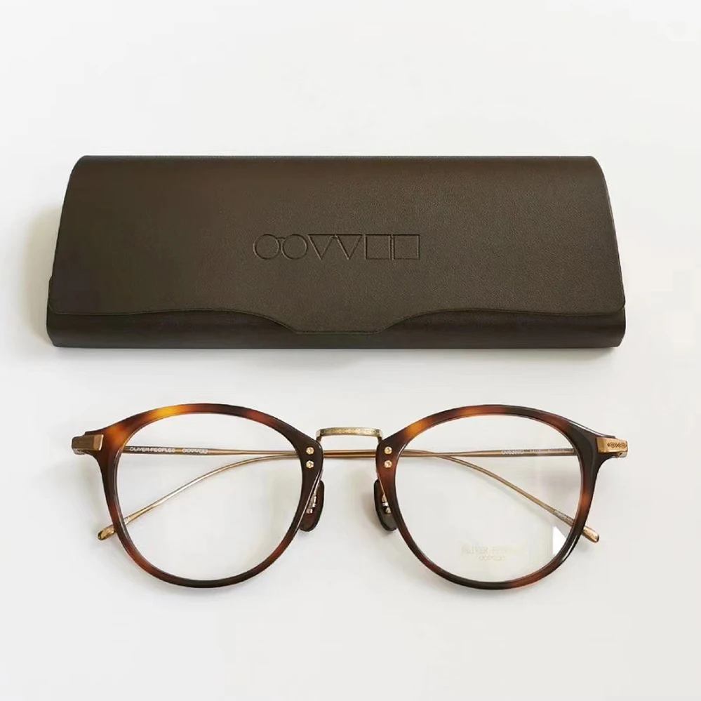 

Tortoise Quality Brown Titanium Men Reading glasses for Women Myopia Optical Frames 2020 Factory price sale