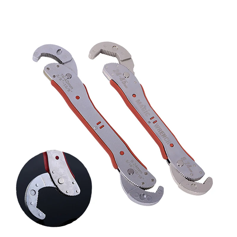

Key Set Double End Adjustable Wrench Hand Tools Ratchet Wrench Multifunctional Non-slip Ratchet