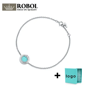 

Sl tfb rllenOriginal 925 sterling silver series fashion diamond sapphire bracelet, suitable for ladies wedding, free shipping