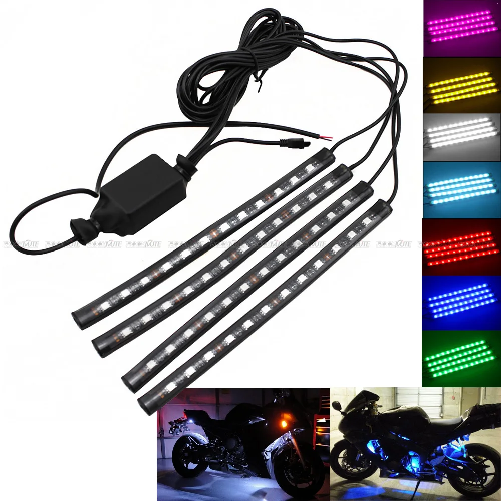 

For DUCATI 748 749 996 998 999 1098 1198 S/R 848 EVO Motorcycle LED Decorative Bar Strips Remote Control Atmosphere Lamp