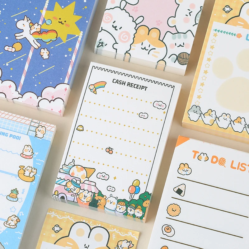Cartoon Rabbit Memo Pad Sticker Cute N Times Sticky Notes Notepad Office Supply