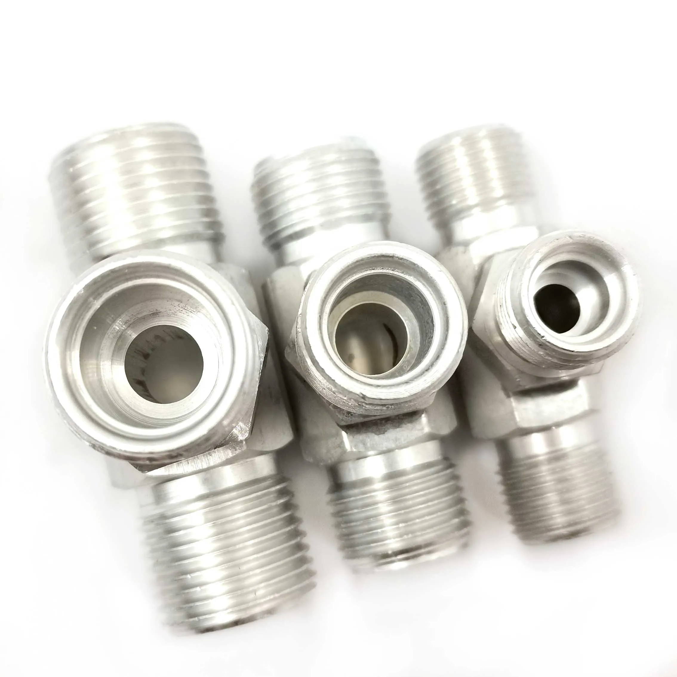R12 #6 #8 #10 Auto AC Outer Screw Tee Pipe Joint A/C hose Connector Fixture Aluminum Kit