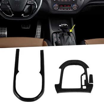 

For Kia K3 Cerato Vivro 2019 2020 Car Accessories Carbon Fiber Style Car gear frame decorative letters paste