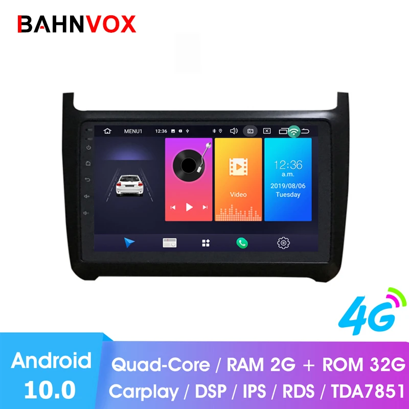 9 &quotAndroid 10 0 ОЗУ 2G Автомобильный GPS DVD плеер для VW Volkswagen polo 2012 2015 автомобильный