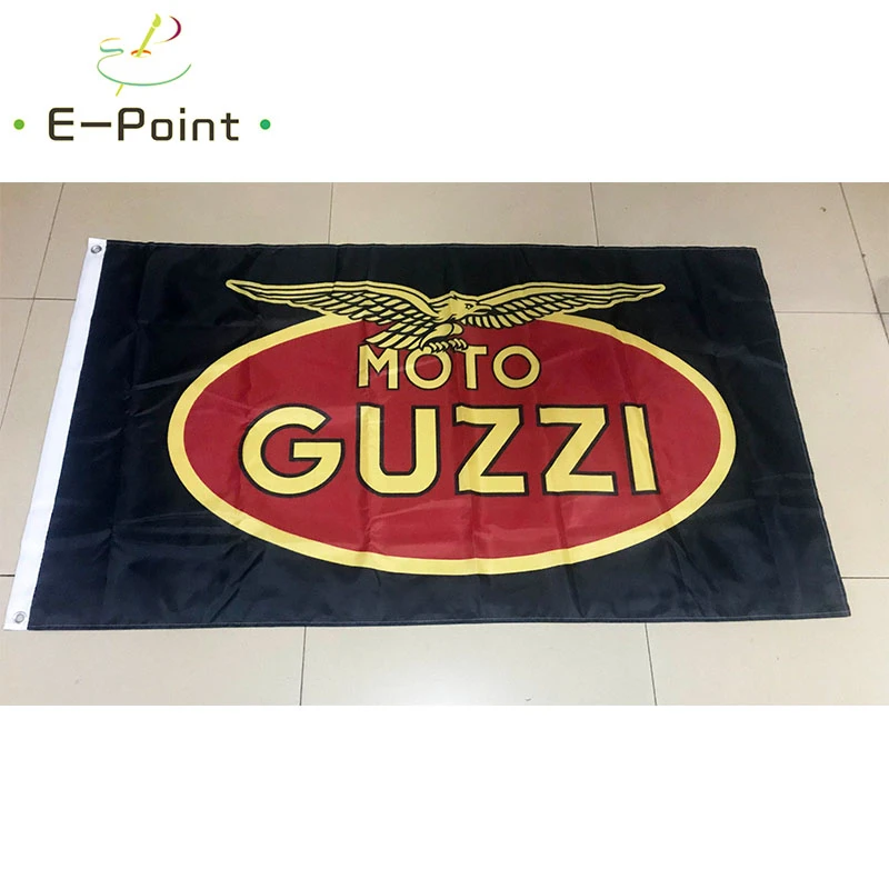 Итальянский флаг Moto Guzzi размер 2 фута * 3 (60*90 см) 5 футов (90*150 рождественские