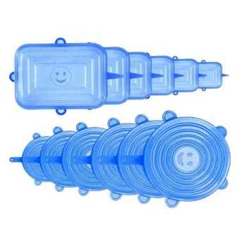 

12 Pcs Reusable Durable and Extensible Silicone Elastic Lid to Keep Food Fresh and Perfect for All Kinds of Food Storage