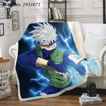 

Anime Naruto Uzumaki 3D Printed Fleece Blanket for Beds Thick Quilt Fashion Bedspread Sherpa Throw Blanket Adults Kids 18