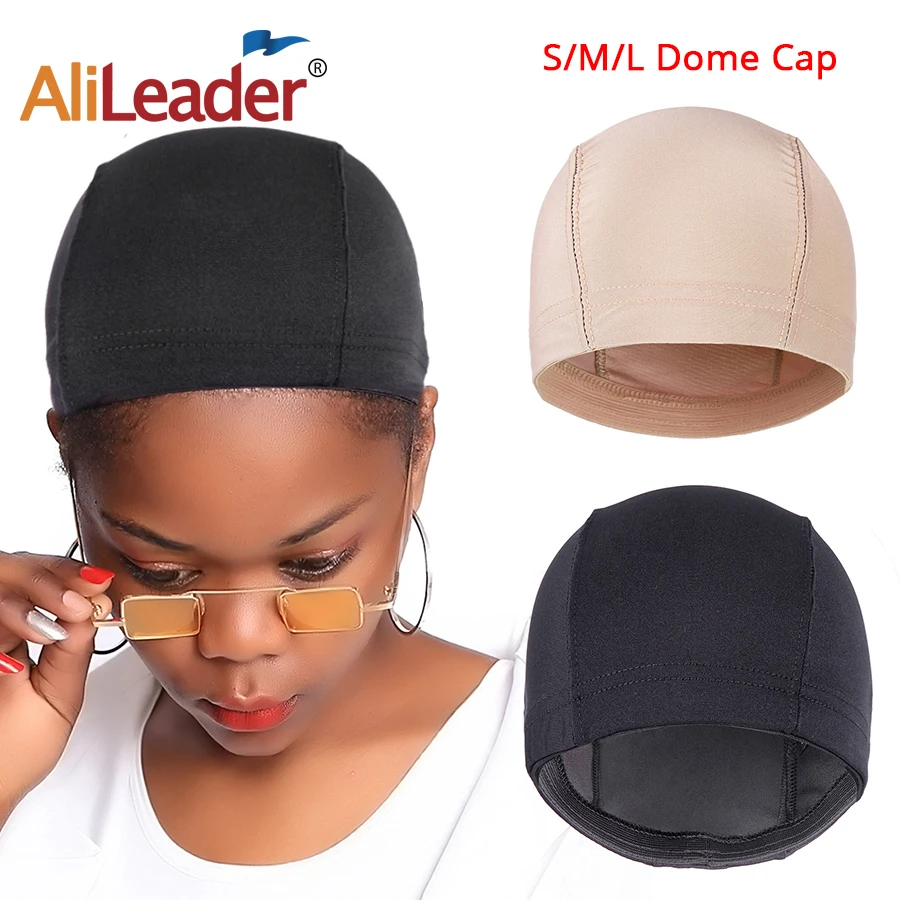 

Alileader 1Pcs Elastic Wig Cap Blonde Mesh Dome Caps With Elastic Wig Bands Kintted Weave Wig Cap For Making A Wig S/M/L Nude