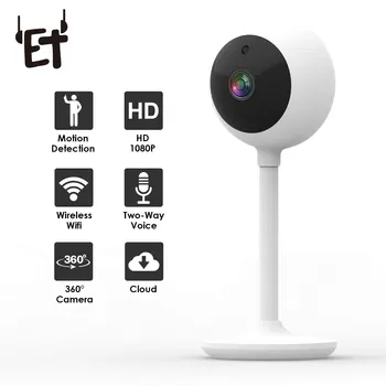 

ET 1080p Wifi Security Surveillance CCTV Camera 360 Degree Rotation Home Office Indoor Mini IP Camera 2 Way Talking Baby Monitor