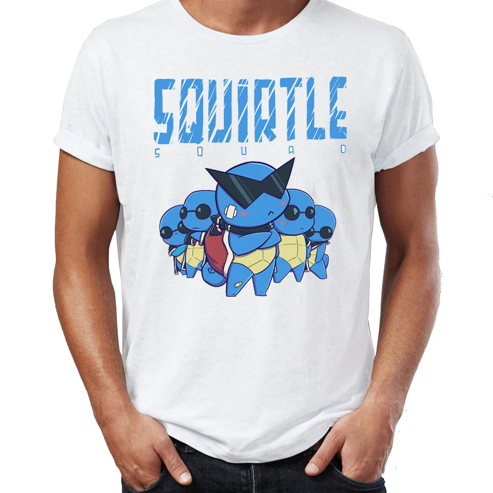 Мужская футболка Squirtle Squad забавные Потрясающие художественные печатные мужские футболки в стиле хип-хоп Уличная одежда новое поступление мужская одежда