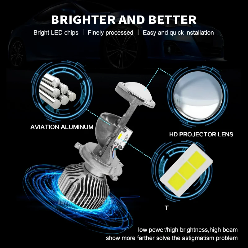 Светодиодный комплект для переоборудования светодиодных ламп H4 LHD 2x90 Вт без