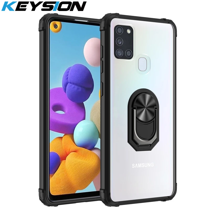 KEYSION противоударный чехол для Samsung A21S A21 A11 EU US A20S A10S A20E A10E A30 прозрачный кольцевой