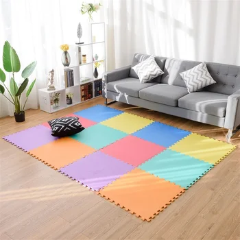 

12 pcs Baby Kids Carpet Puzzle Exercise Mat Damp Proof Made of High Quality WVA Durable Multi-colored Mat Non-slip Surfaces