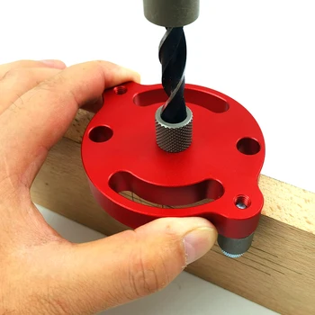 

6/8/10mm Vertical Pocket Hole Jig Wood Dowelling Self Centering Drill Guide Kit Hole Puncher Locator Jig