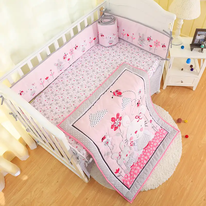 pink baby girl crib bedding