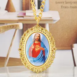 Нежные Мадонны/Иисуса шаблон кварцевые Fob & карманные роскошные золотые часы ожерелье, подвеска, цепочка часы новое поступление 2019