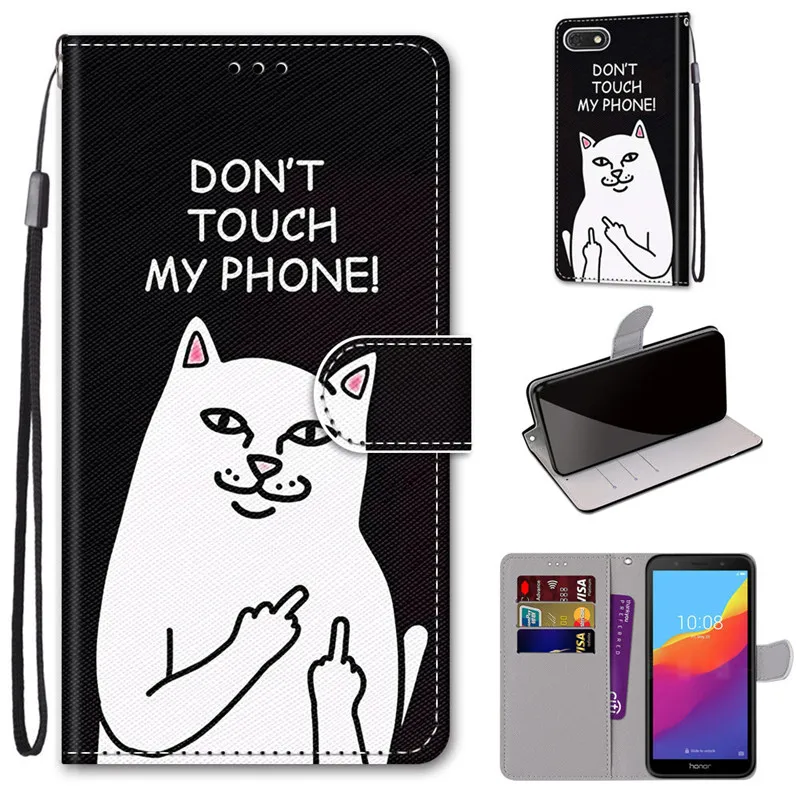 cute huawei phone cases Honor 7A Case On for Huawei Honor 7A DUA-L22 Etui 5.45" Wallet Flip Leather Phone Case Huawei Honor 7A 7 A Russia Honor7a Cover huawei snorkeling case