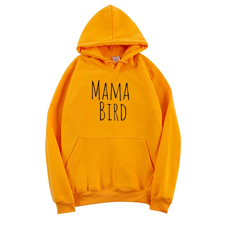 I Love Mama Птица Письмо печати Толстовка Пуловер женские толстовки с капюшоном уличная одежда женская одежда с длинным рукавом на рост 80s Модные Топы дропшиппинг