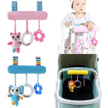 Cloche de lit Animal en peluche, hochet suspendu pour poussette, nouveau né, pendentif de lit, jouet pour enfants 