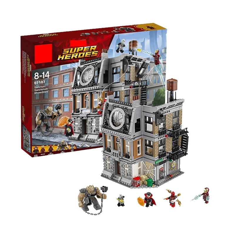 

lepinblocks 07107 Marve l Avenger Infinity War Sanctum Sanctorum Showdown Building Blocks lepins Marve l Avenger toys 76108