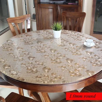 

Transparent Soft Glass Round Table Tablecloth Waterproof and Oil-proof Disposable Household Tablecloth Hotel Restaurant TableMat