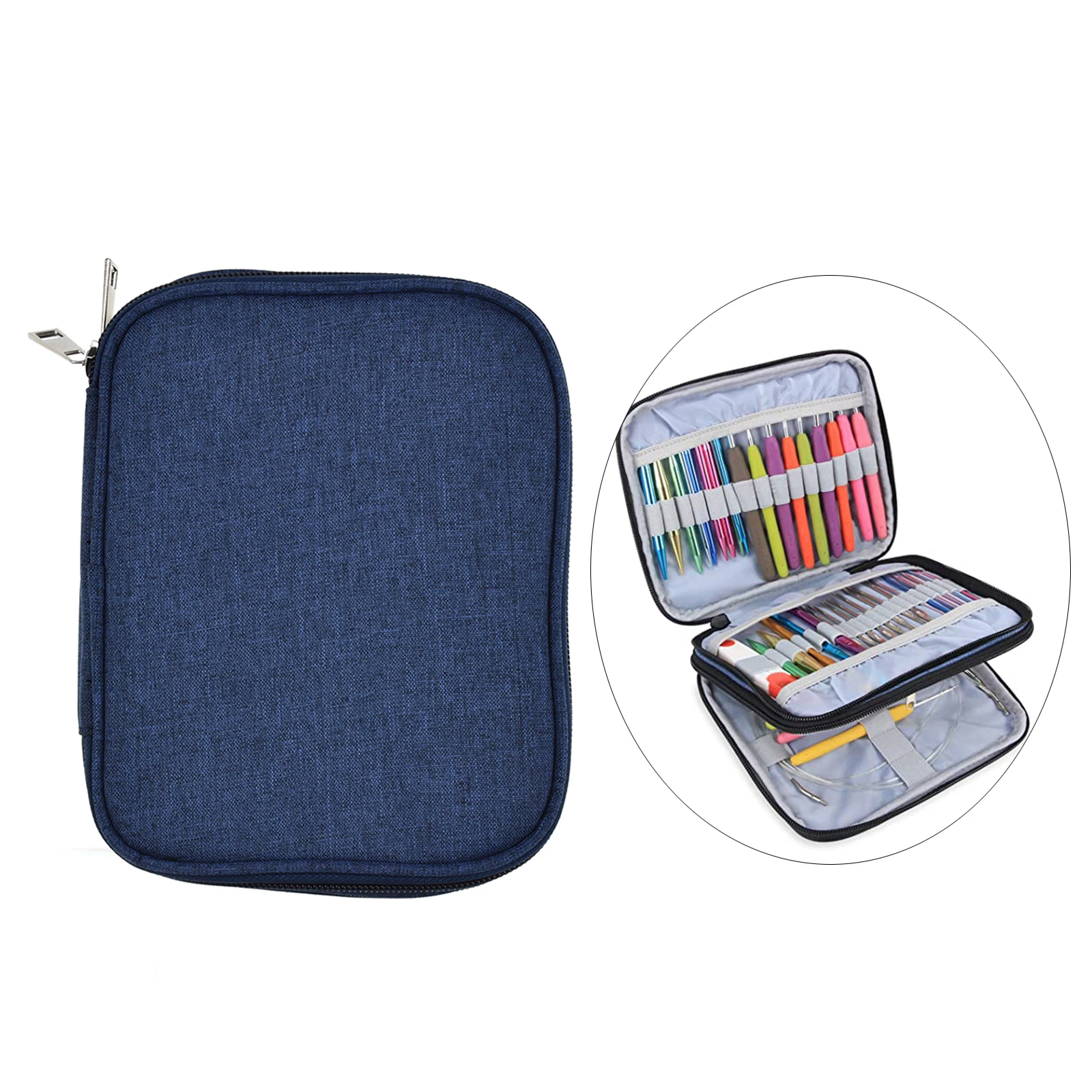 Knitting Tool Organizer Crochet Hook Case Storage Zipper Bag