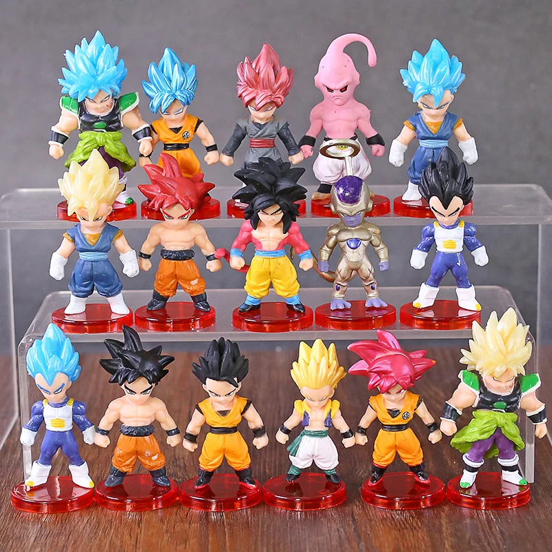 16 шт./лот Dragon Ball Super Saiyan God фигурку Сон Гоку Гохан Вегета Фриза замасу ультра